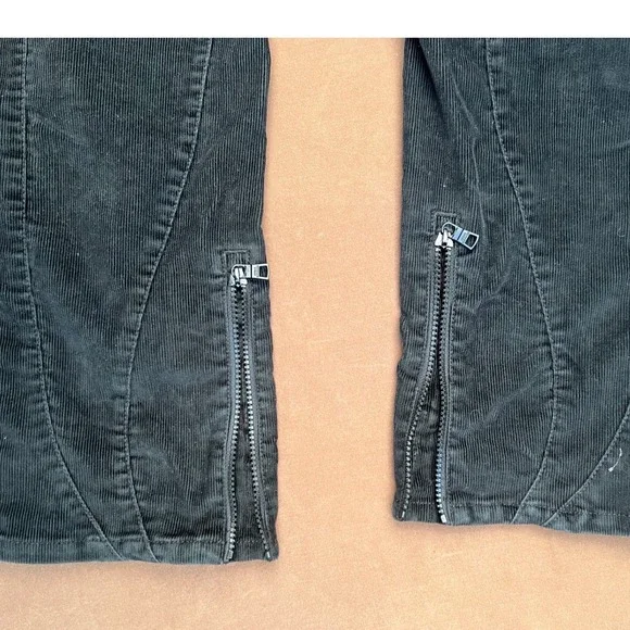 Armani Exchange Mens Black Corduroy Moto Biker Pants Zipper Detail Size 34 - Picture 7 of 8